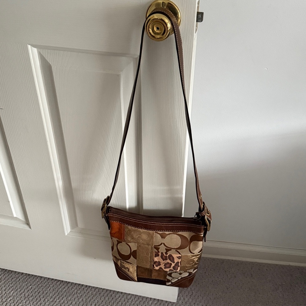 Coach Patchwork Brown Shoulder Bag - image 1
